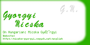 gyorgyi micska business card